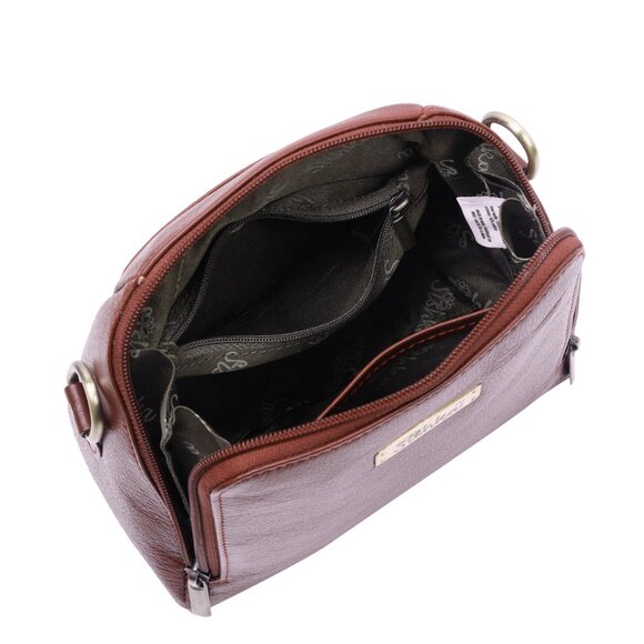 Brown Genuine Leather Ladies Crossbody Bag - Sling Purse for Women- Daily Use - Picture 5 of 9